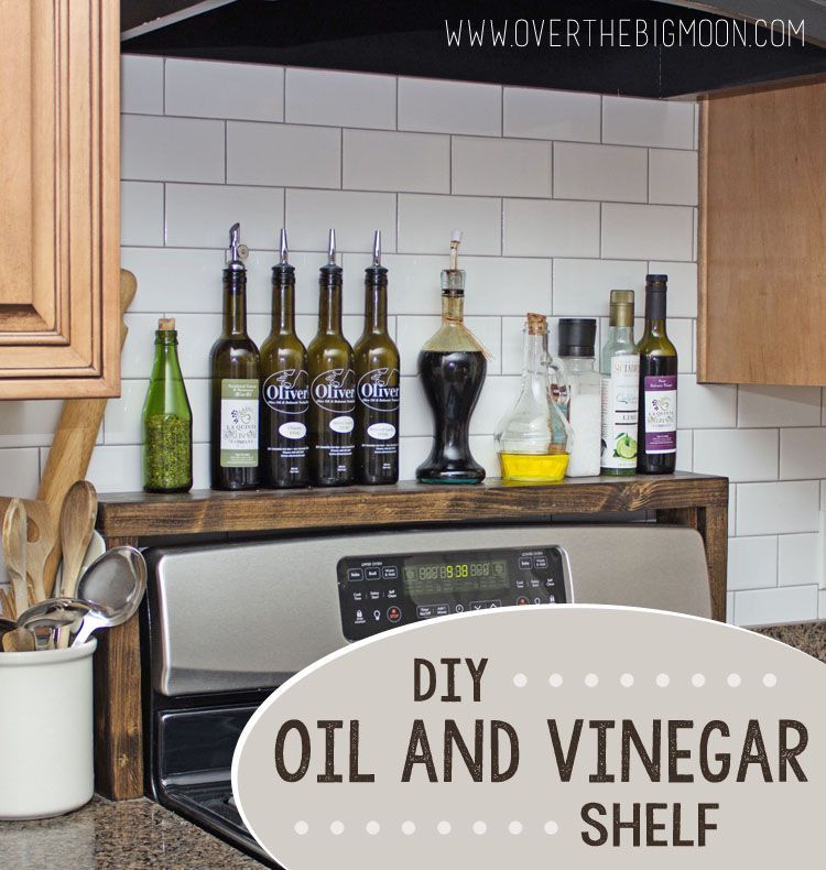 DIY Oil and Vinegar Shelf