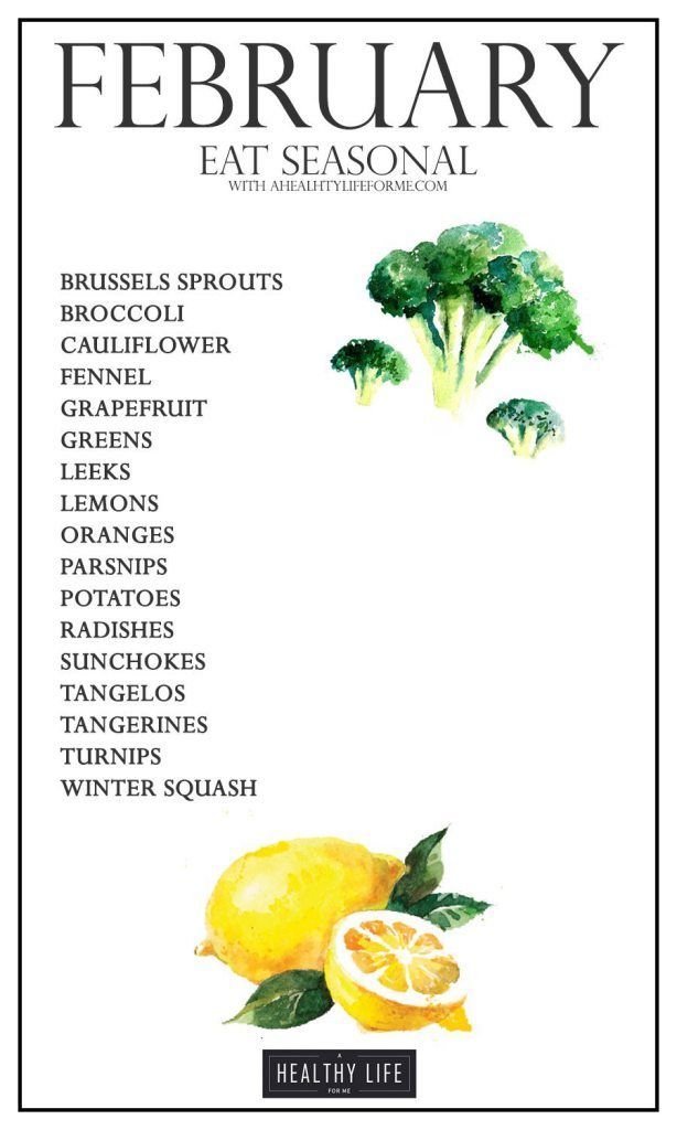 Eat Seasonal Produce Guide February | ahealthylifeforme…