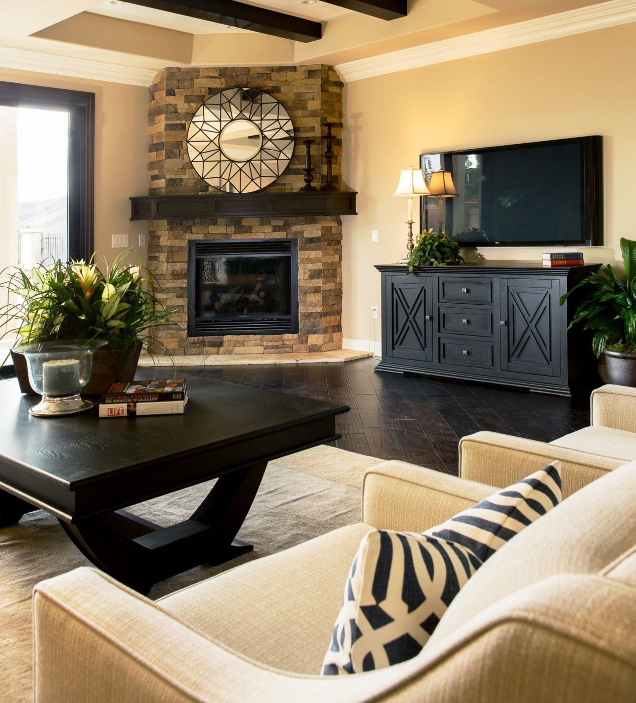 Family Room – BDG Style: Home Staging Project: Orange County, CA | Photo by Ryan B
