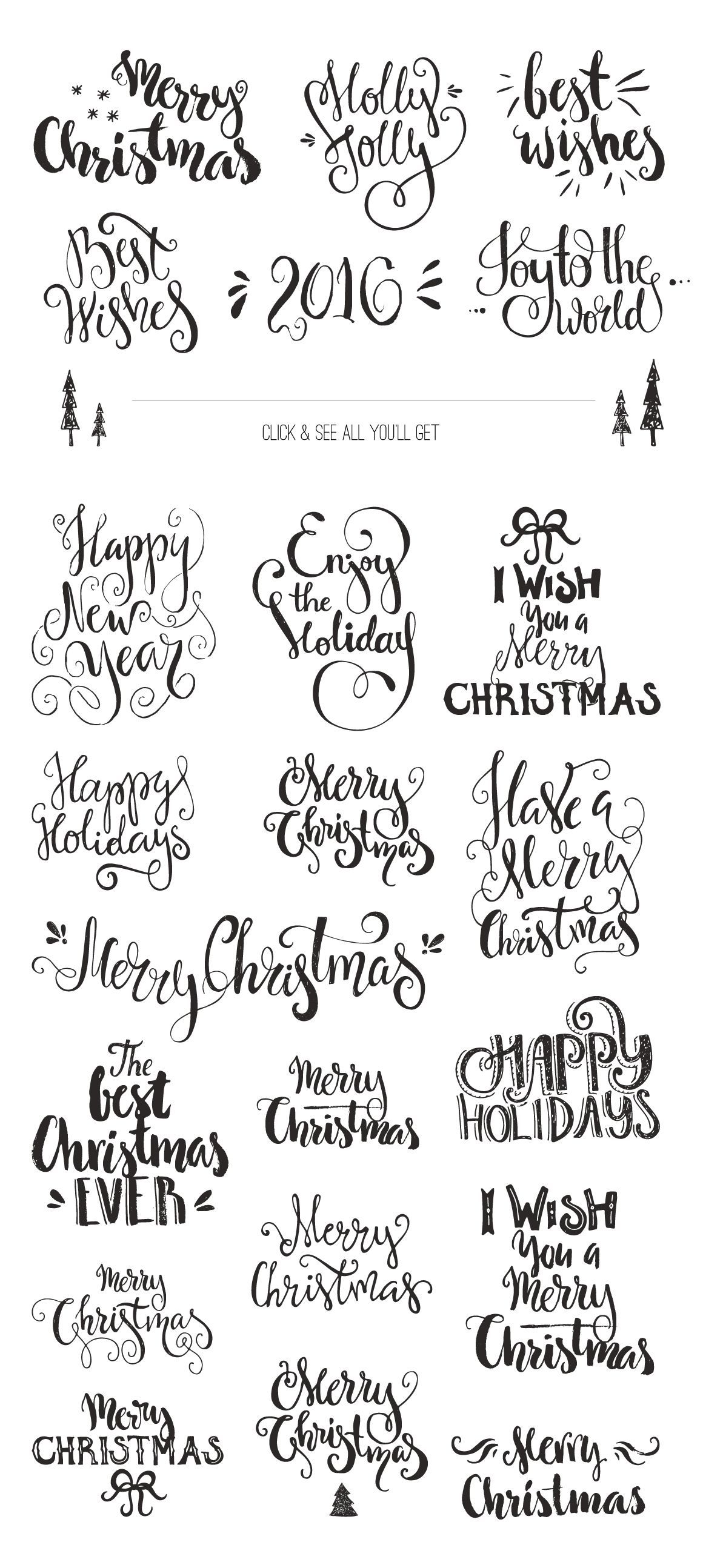 Handdrawn Christmas Photo Overlays by Favete Art on Creative Market