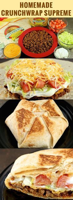 Homemade Crunchwrap Supreme Recipe easy to substitute ingredients to make this rec