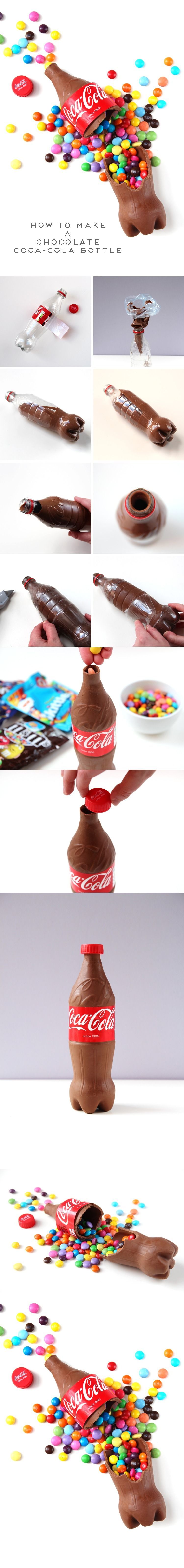 Ingeniosa botella de chocolate para fiestas de niños