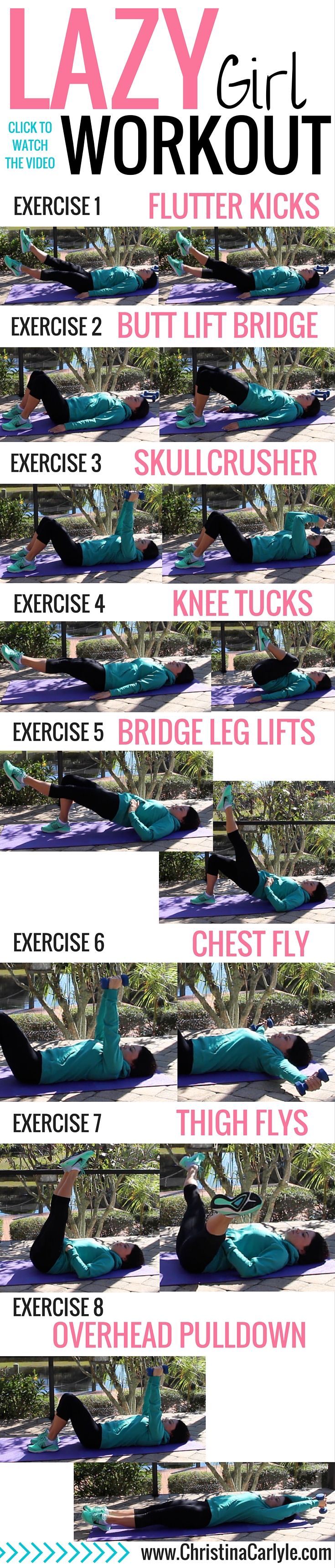 Lazy Girl Workout – Follow me for more workouts and weight loss tips that really w