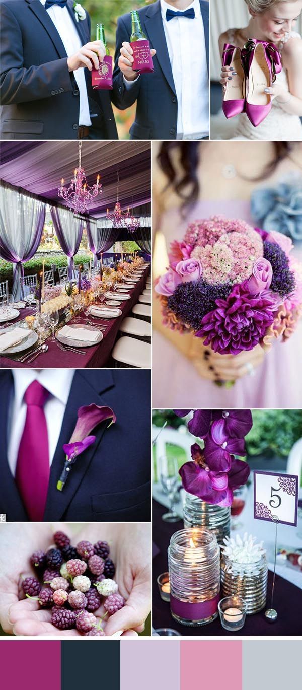 orchid and lavender summer wedding ideas and summer wedding koozie favors