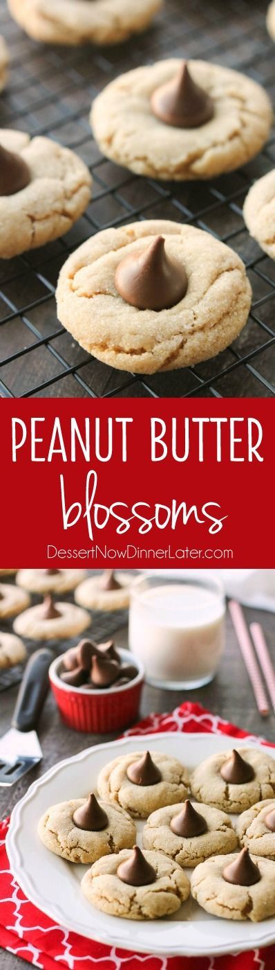 Peanut Butter Blossoms, Peanut Butter Kiss Cookies, and Peanut Butter Thumbprints