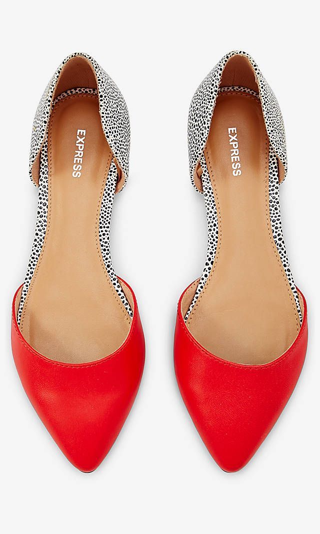 Red And Spotted Dorsay Flat | Express  Love – been wanting both DOrsays