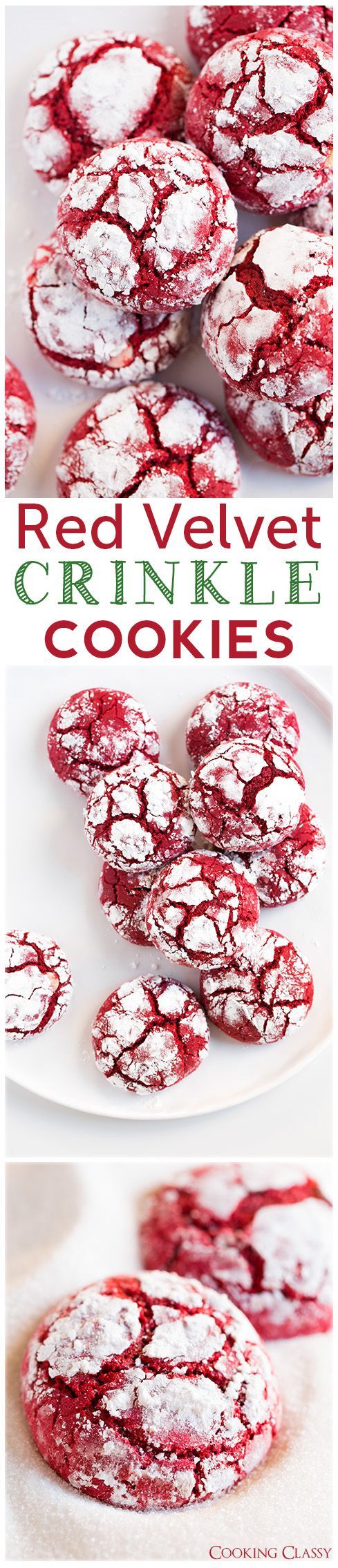 Red Velvet Crinkle Cookies (from scratch) – these cookies are DIVINE!