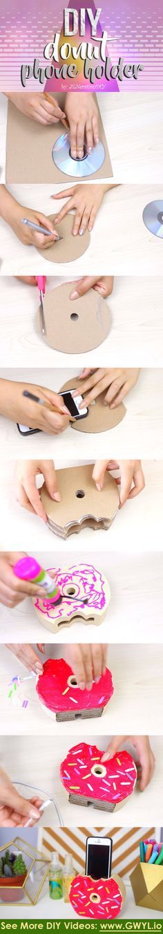 See video and written instructions here== | Easy-To-Do Donut Phone Charger/Hol