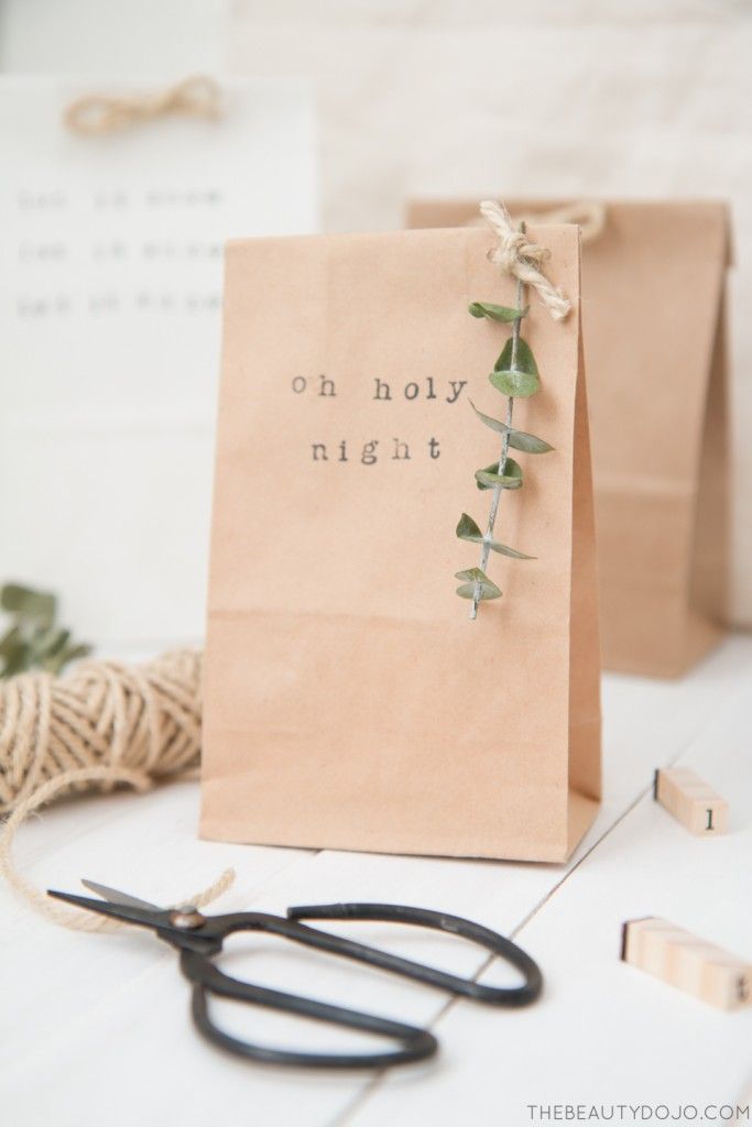 Simple Paper Bag Gift Wrap