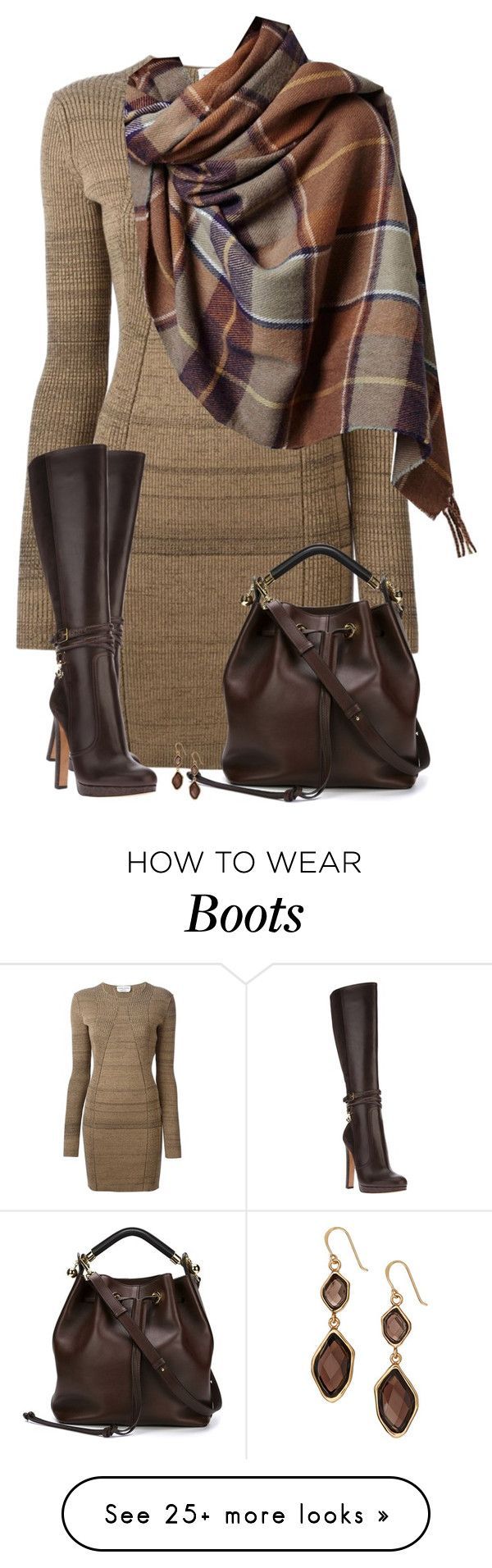 “Sweater Dress & Boots” by daiscat on Polyvore featuring Sonia Rykie