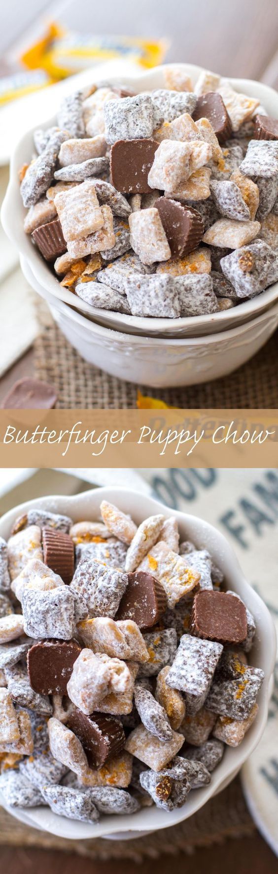 This easy puppy chow recipe is full of chocolate, peanut butter, and both Butterfi