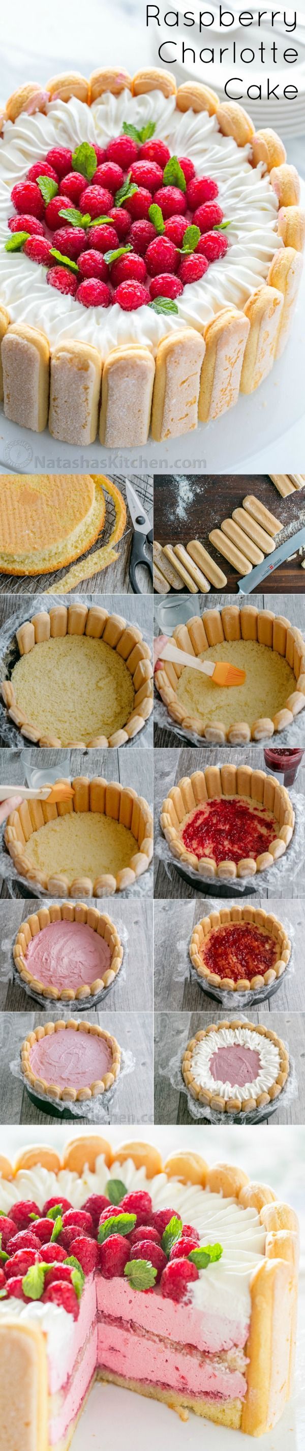 With step-by-step photos, you can master Raspberry Charlotte Russe Cake! A Charlot