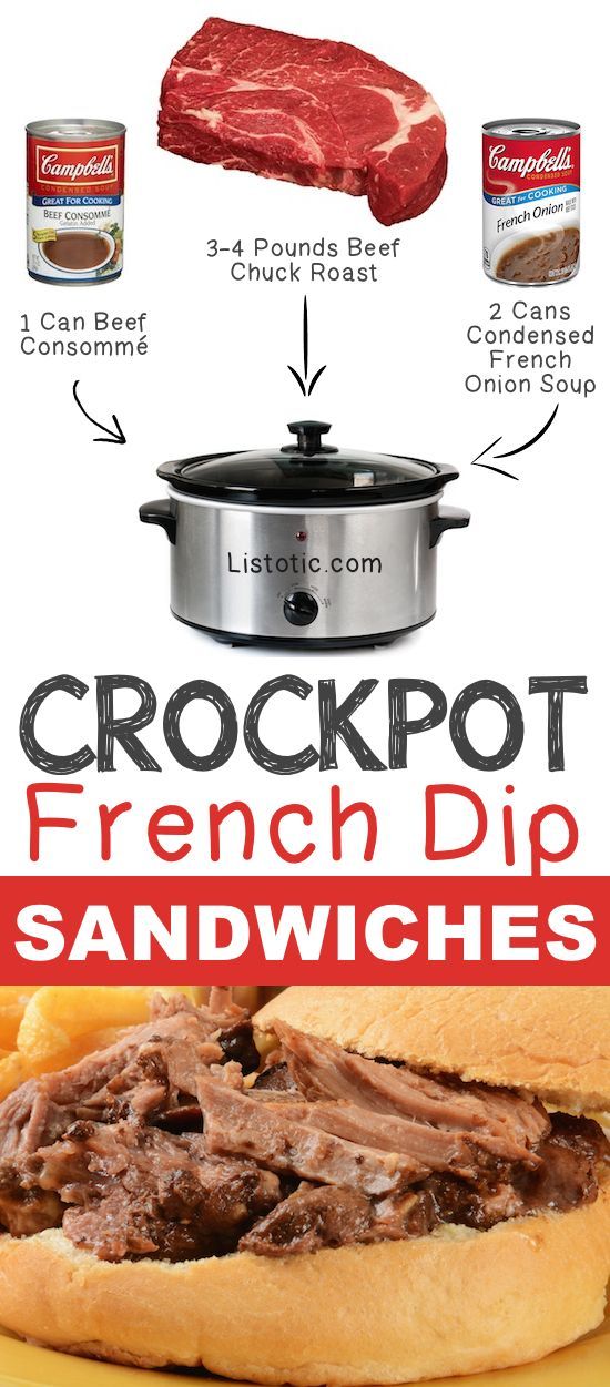 #4. Crockpot French Dip Sandwiches | 12 Mind-Blowing Ways To Cook Meat In Your Cro