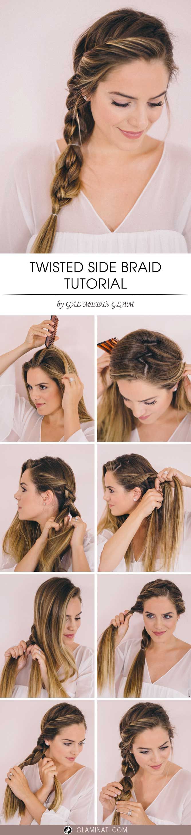 A side braid is trendy right now. It is perfect for everyday wear and some fancy parties. A twisted braid looks terrific with