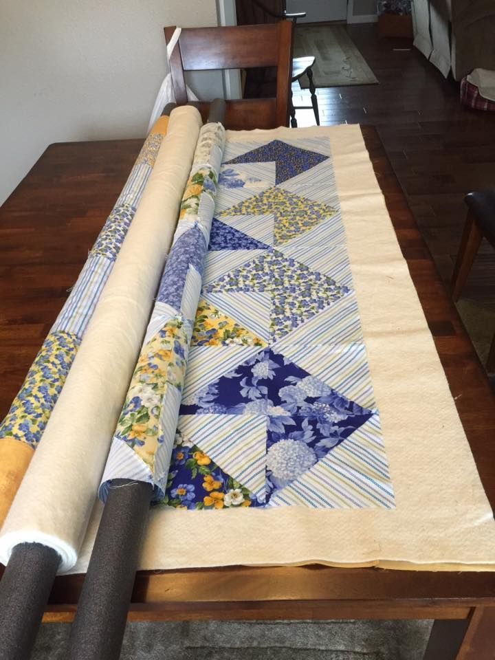 Before using this method I struggled with my quilt sandwich. So easy. Uses pipe
