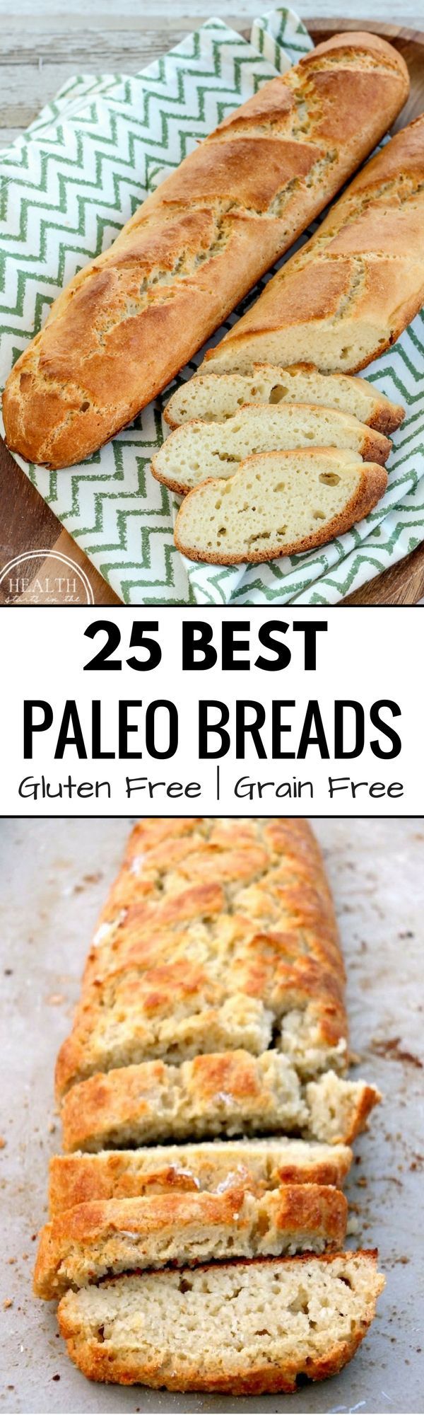 Best Grain free bread recipes! Paleo french bread. Easy to make sandwich bread. Delicious healthy bread recipes that are easy to