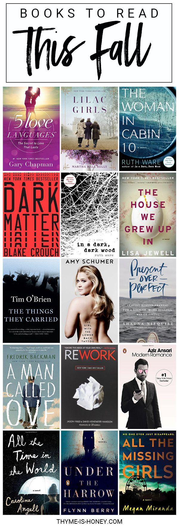 Books to Read Fall 2016 – 15 books to put onto your reading list.