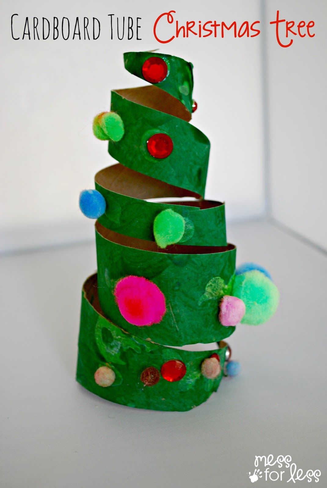 Christmas Crafts for Kids - Cardboard Tube Christmas Tree ... -   Christmas crafts for kids Ideas