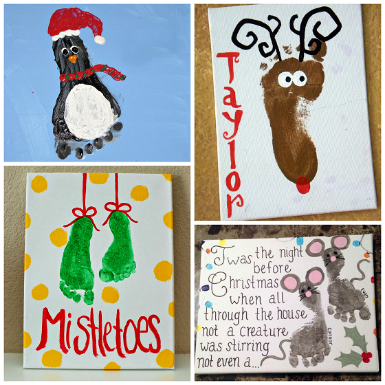 Adorable Christmas Footprint Crafts for Kids -   Christmas crafts for kids Ideas