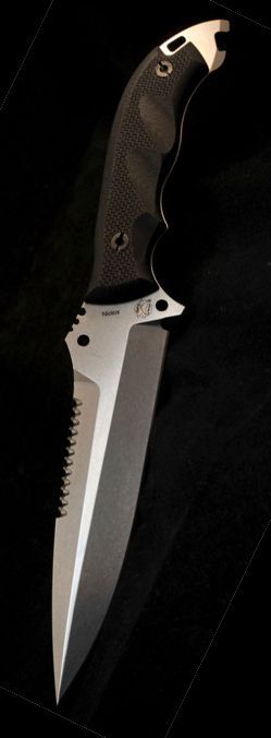 DPx HEFT 6 Razorback Tactical Fixed Knife Blade Assault Stonewashed