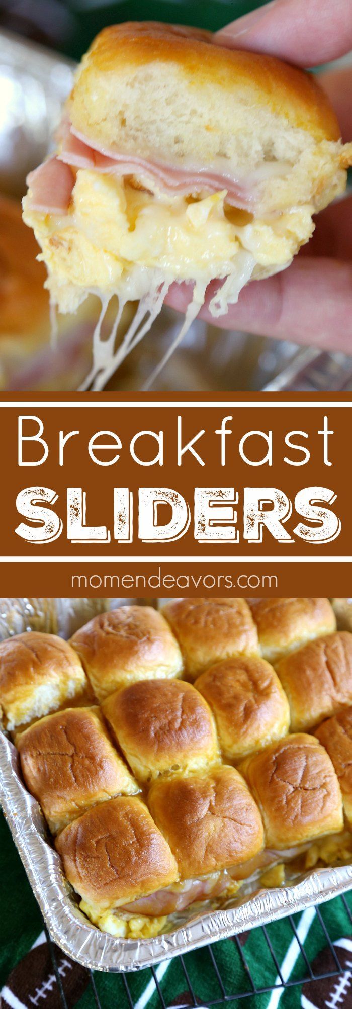 Ham, Egg, & Cheese Breakfast Sliders  – perfect for gameday breakfast…