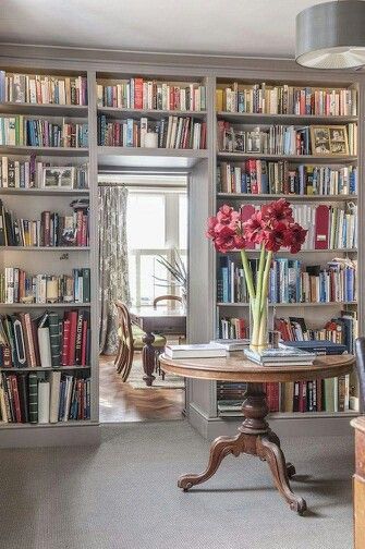 I could spend all day in this home library!