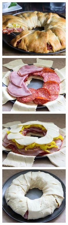 Italian Crescent Ring – a favorite sandwich combo made with crescents! …
