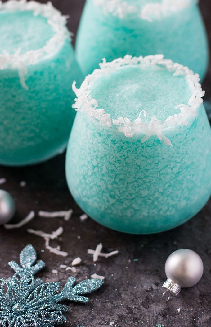 Jack Frost Cocktail – Vodka, pineapple juice, blue curacao and cream of coconut cr