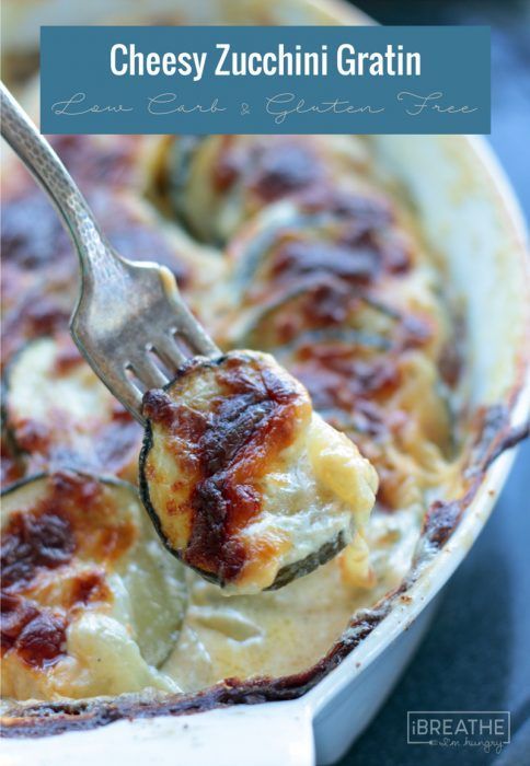 Keto Easy Cheesy Zucchini Gratin – the perfect family friendly low carb side dish recipe!