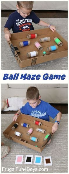 Make a Ball Maze Hand-Eye Coordination Game – Great boredom buster for kids!