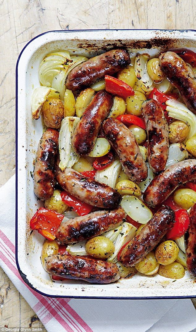 Mary Berrys Absolute Favourites: Roasted sausage and potato supper | Daily Mail Online