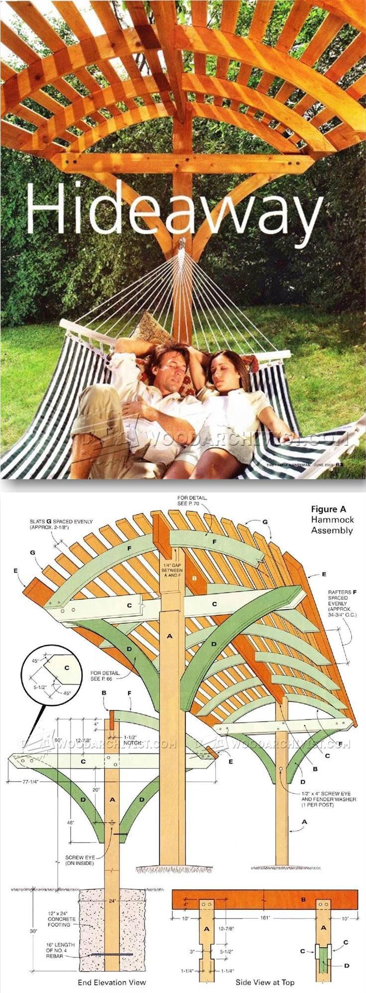 Overhead Shading Hammock Stand Plans – Outdoor Plans and Projects | WoodArchivist.