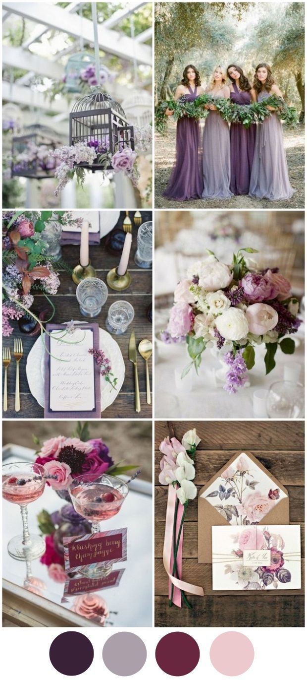 Polished Purple & Mixed Berry Wedding Colour Palette – This fresh palette of rich hues is perfect for an autumn wedding. Purple