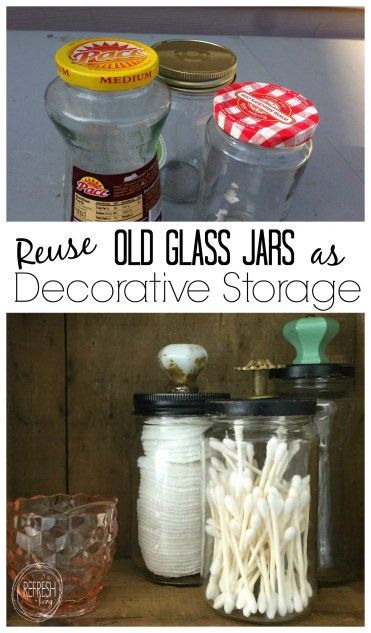 Reuse Old Glass Jars for Bathroom Organization – Refresh Living