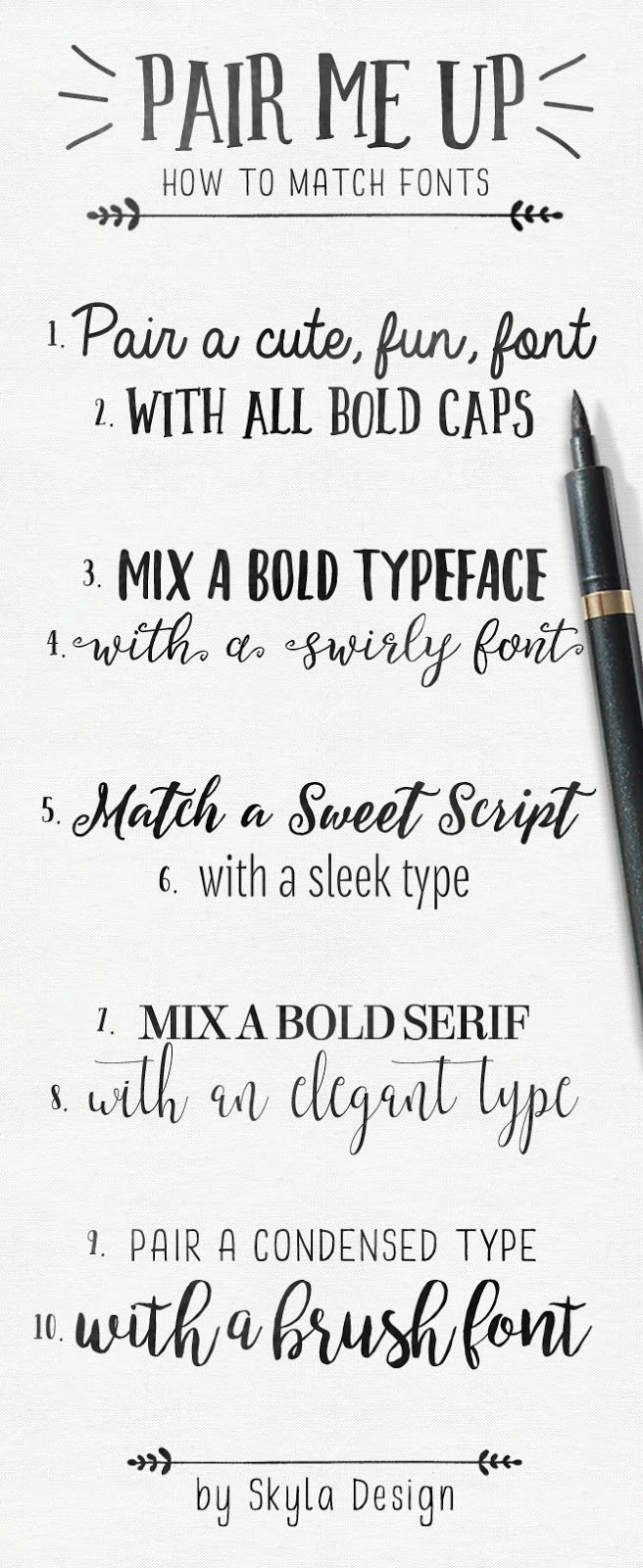– Skyla Design -: Pair me up – How to match fonts