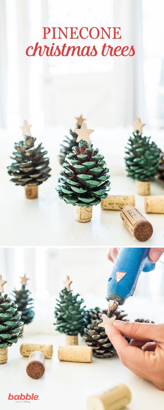 Spread some holiday cheer and decorate your home with these DIY Pinecone Christmas