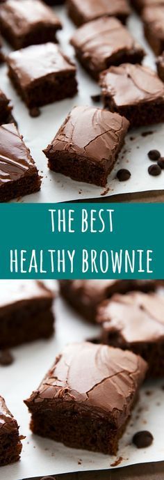 The BEST healthy brownies with no flour, no refined white sugar, no butter, and no eggs. These delicious brownies are easy to make