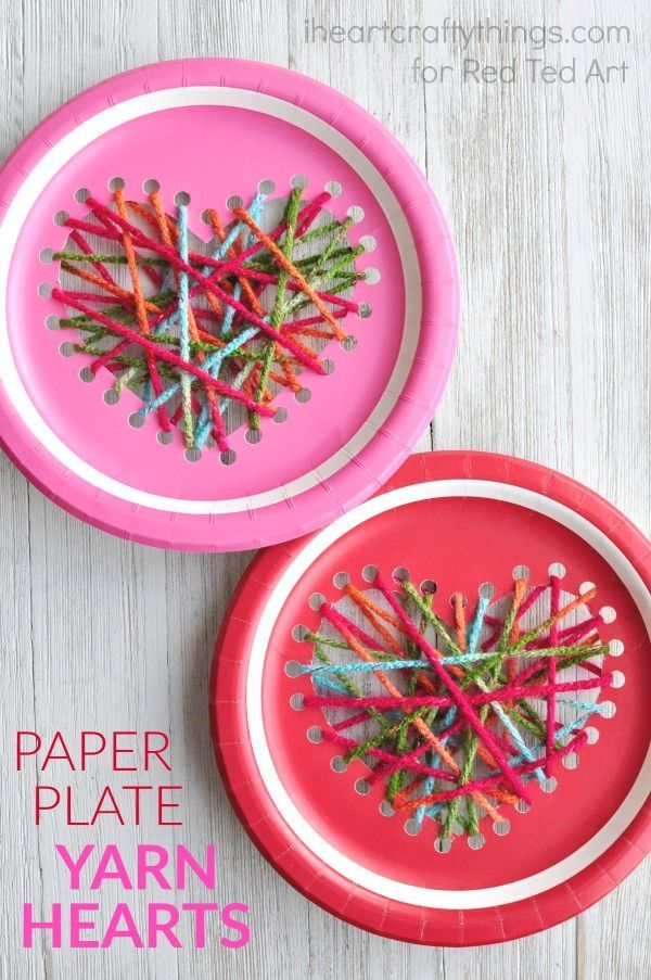 This paper plate heart sewing craft is simple to make and adaptable for kids of all ages. Fun Valentines Day craft for kids and