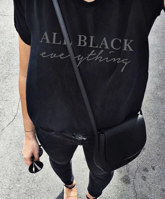 Womens Tee All Black Everything | eBay
