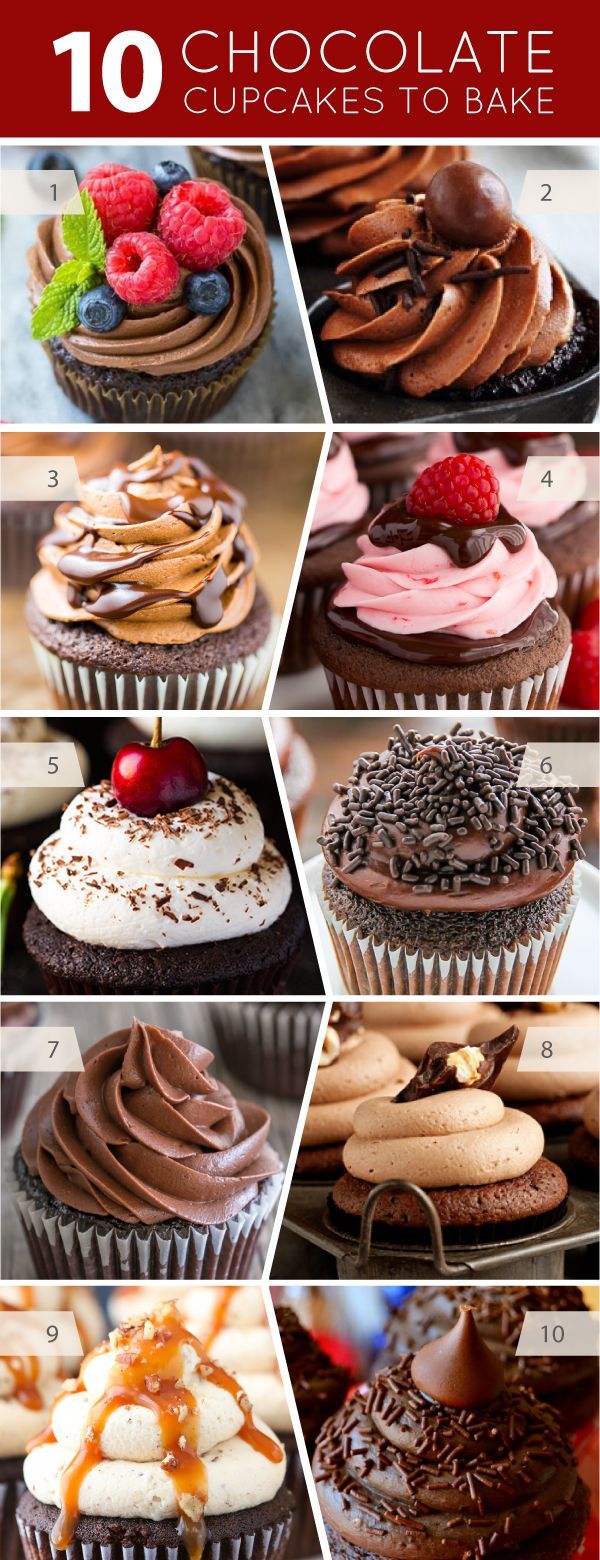 10 Chocolate Cupcakes to Bake – cupcake recipes for serious chocolate lovers | on TheCakeBlog.com