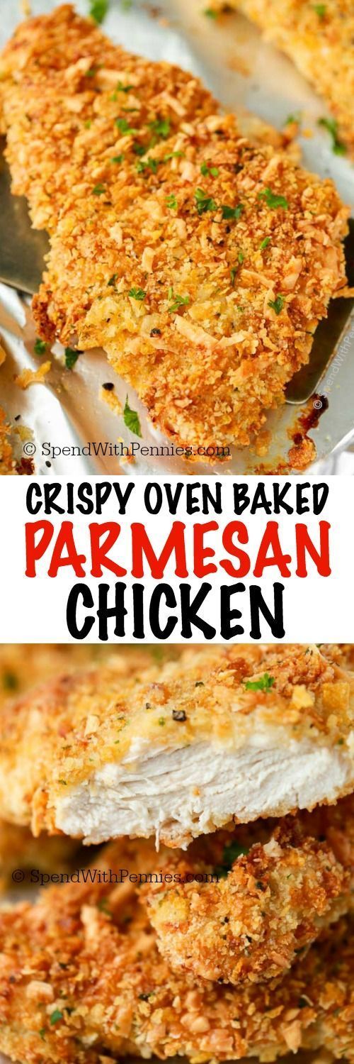 A crispy crunchy coating with a tender juicy chicken breast inside. Nobody will ever believe that this is baked and not fried!