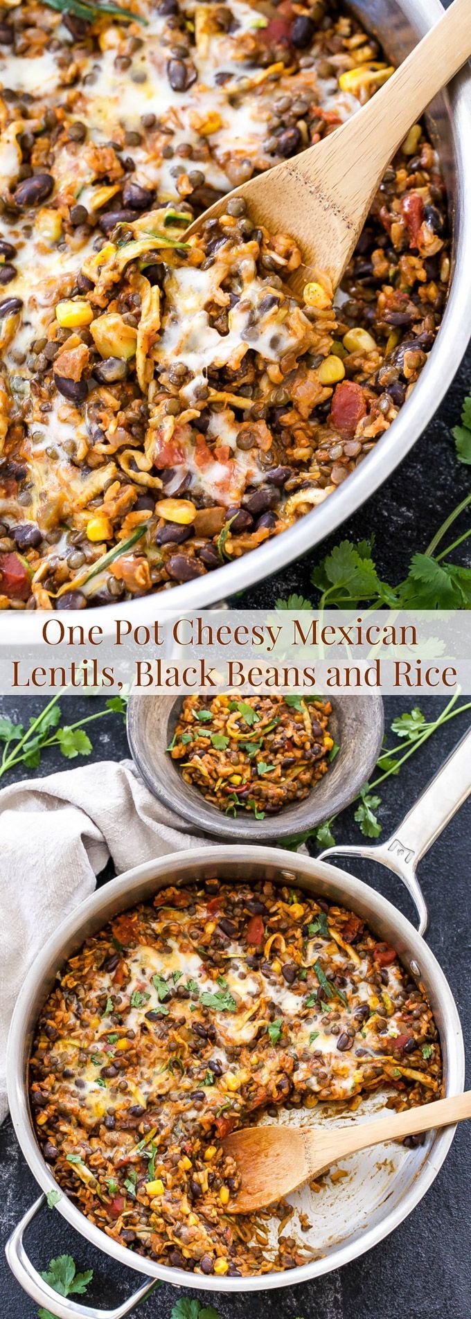A healthy, vegetarian, gluten free dinner the whole family will love! You wont miss the meat in this easy to make, One Pot Cheesy