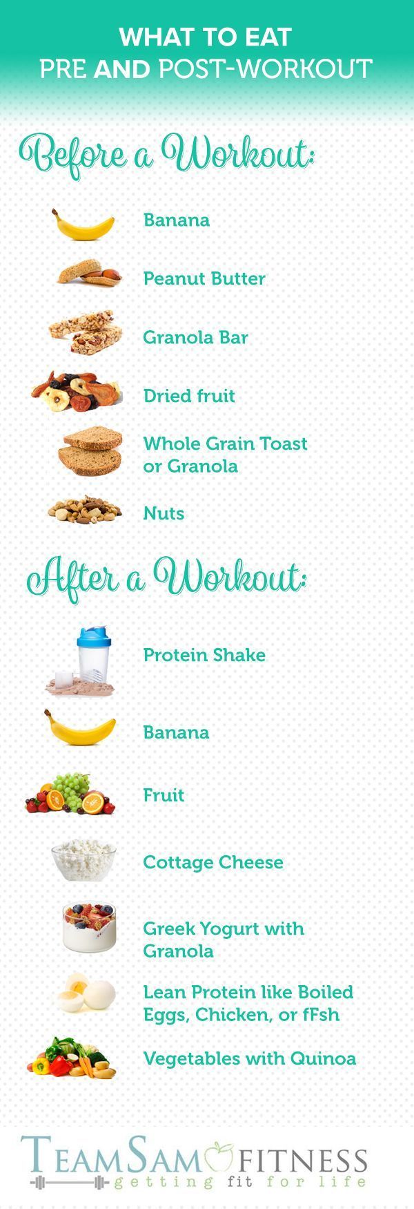 Are you fueling your body correctly for your workout? What to Eat Before & After a Workout www.teamsamfitnes…