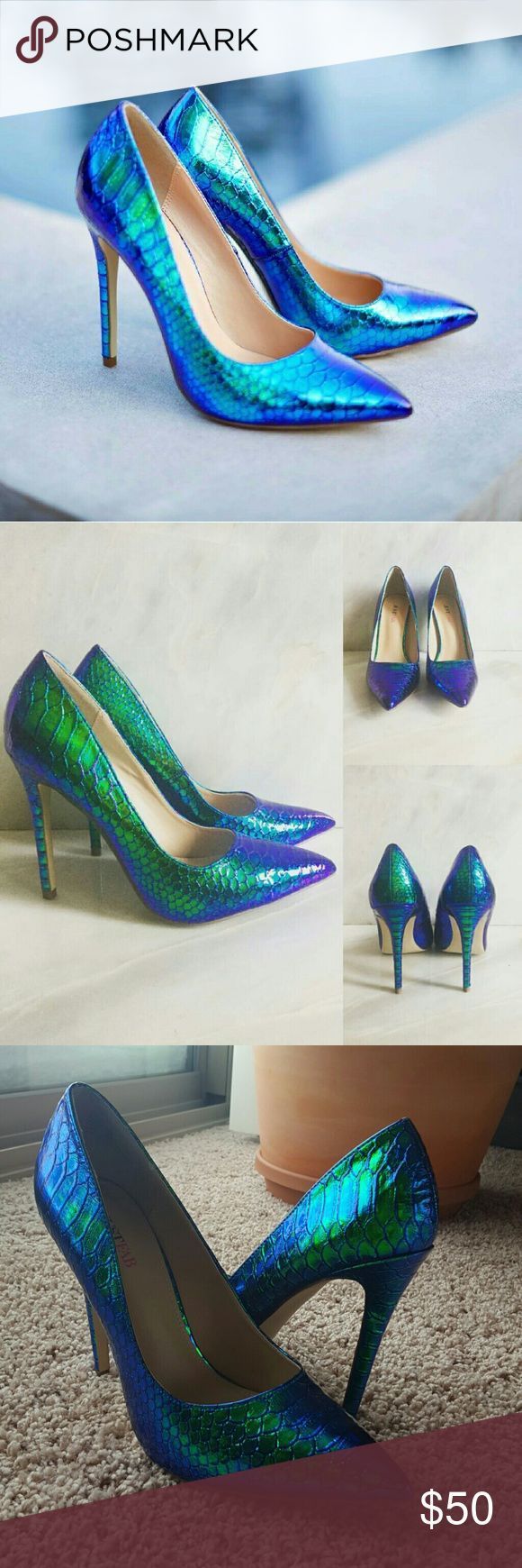 Brand New! Mermaid Shoes! Something different. This is an eye catching style that wont be forgotten. Featuring a trendy iridescent