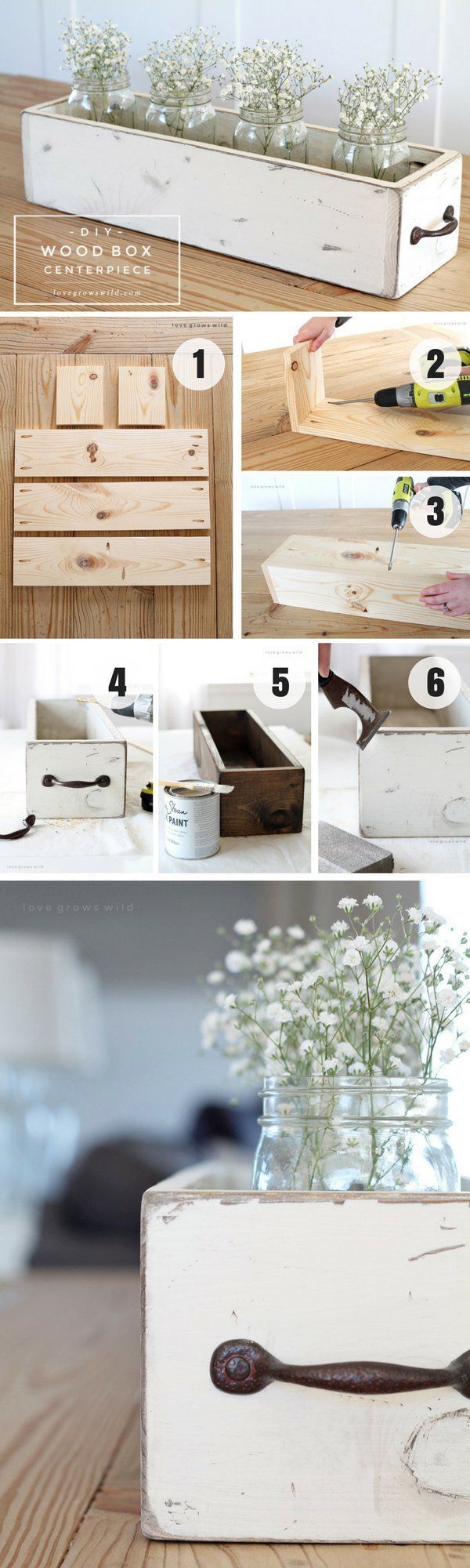 Check out how to build an easy DIY Wood Box Centerpiece @Industry Standard Design
