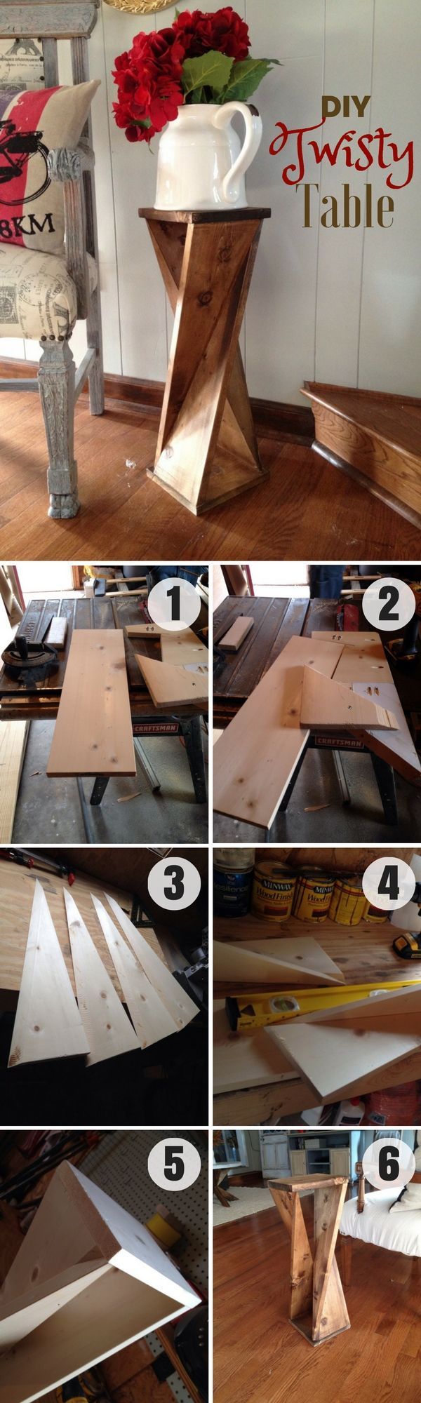 Check out how to make this easy DIY Twisty Table @Industry Standard Design