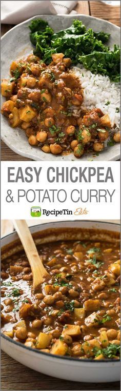 Chickpea Potato Curry – an authentic recipe thats so easy, made from scratch, no hunting down unusual ingredients. Incredible
