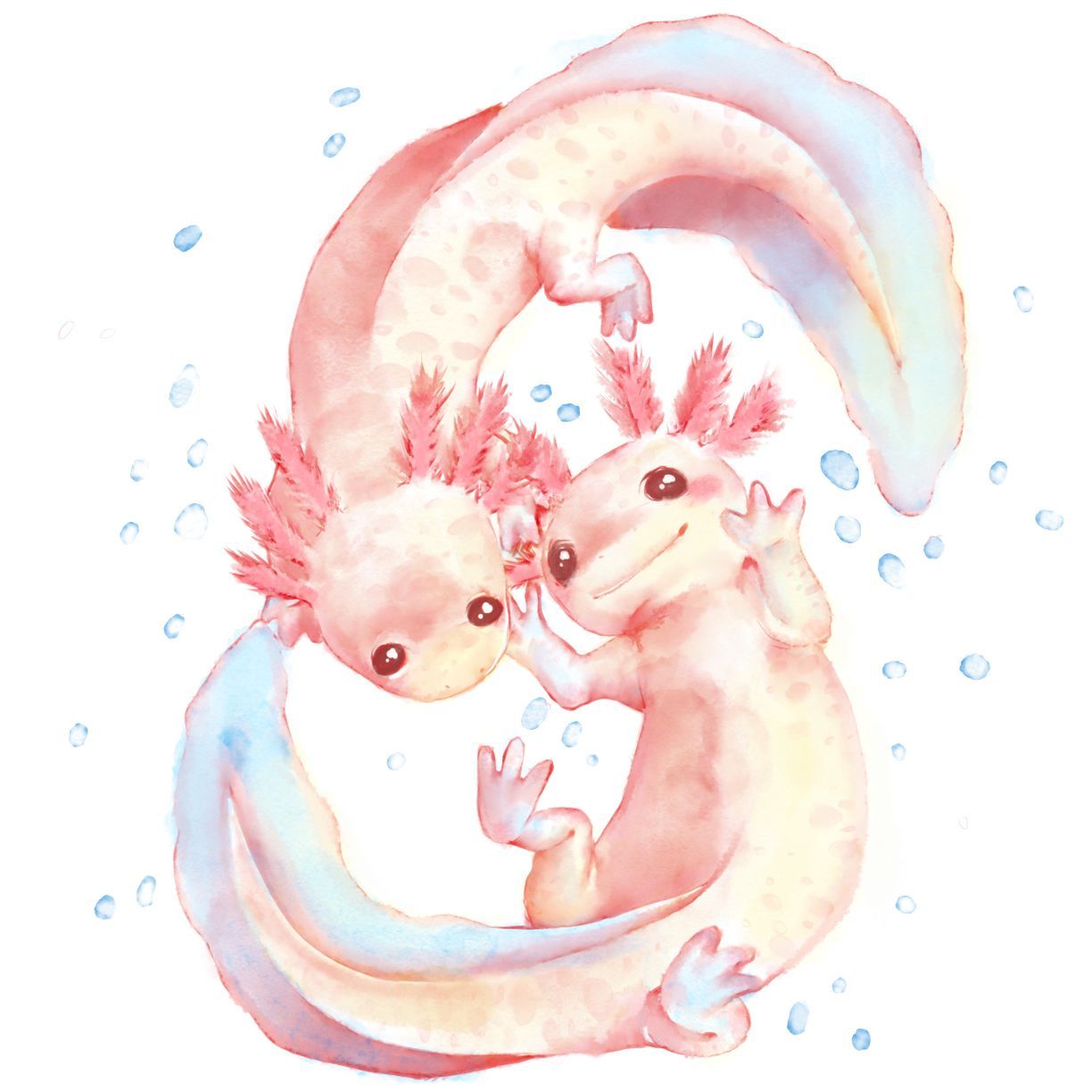 Day 7 : Under water creatures Axolotl – evermore-designs