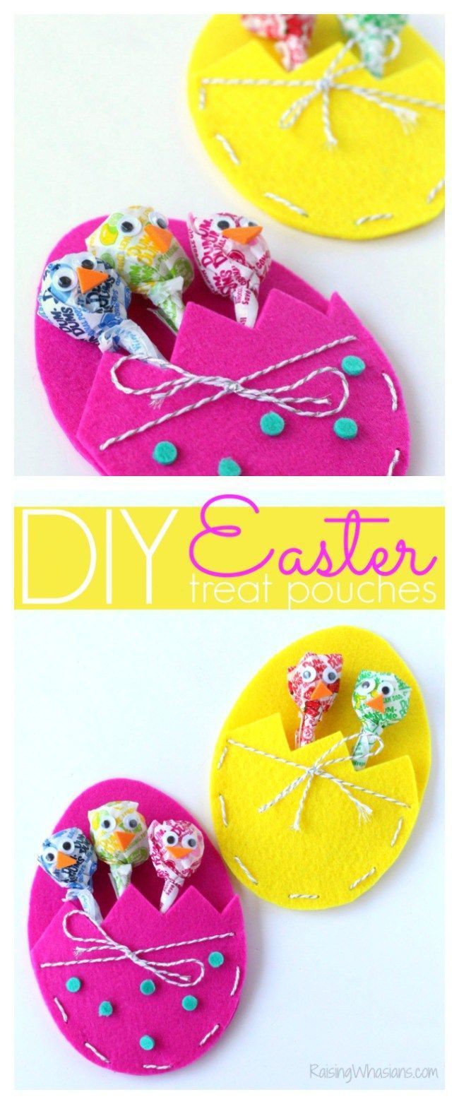 DIY Easter Treat Bag Craft for Kids | adorable and easy to make Easter treat pouches, perfect for gifting! (ad)