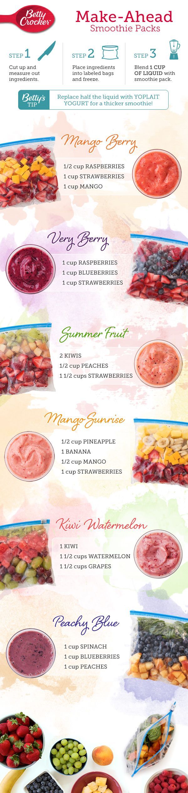 Don’t have time to make #smoothies in the morning? Well then this is perfect for you! These make-ahead smoothie packs will